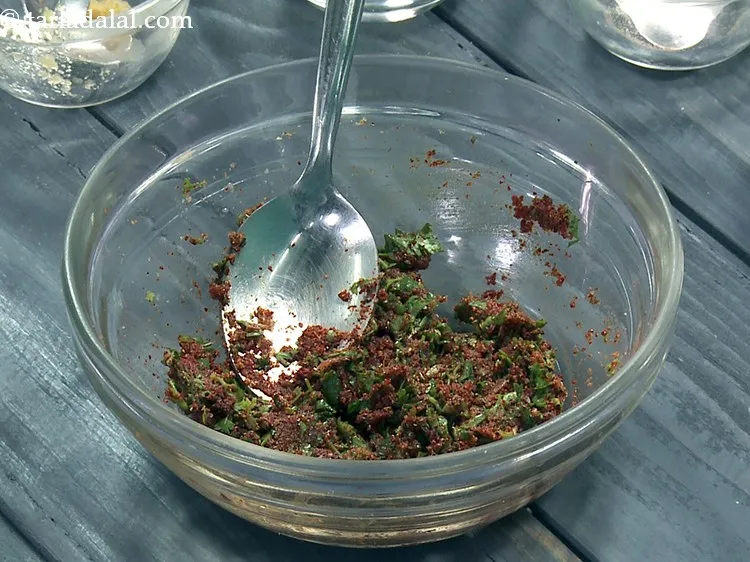 Step 18 – Mix all the ingredients of the marinade for <strong>paneer nuggets recipe | paneer bites | …