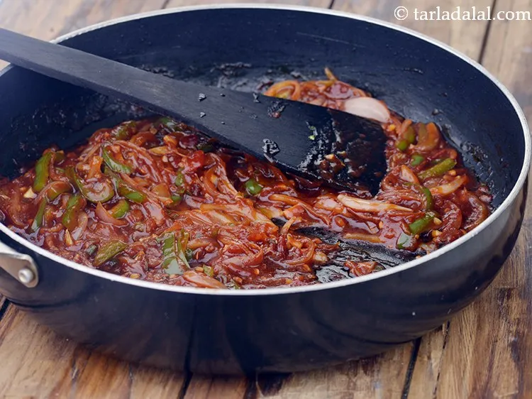 Step 11 – Mix well and cook on a medium flame for 1 minute, while stirring continuously.