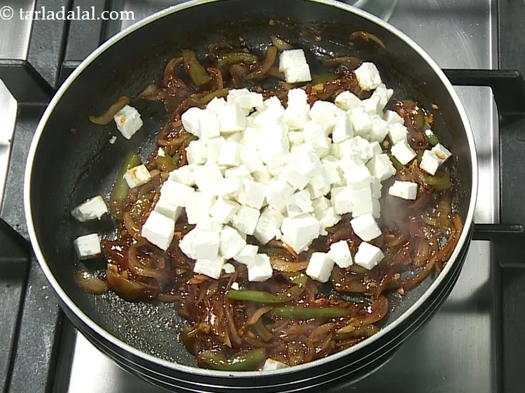 Step 12 – Add the paneer. Replace cottage cheese with tofu to make it vegan. You can prepare …