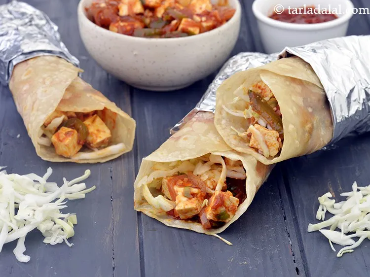 Step 25 – Serve <strong>schezwan paneer Frankie</strong> immediately.&nbsp;<a href="https://www.tarladalal.com/Chatpata-Potato-and-Green-Pea-Frankie-797r" target="_blank">Chatpata Potato and Green Pea Frankie</a>, <a href="https://www.tarladalal.com/Aloo-Cheese-Frankie-4099r" target="_blank">Aloo …