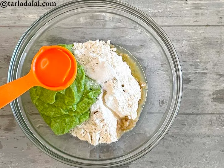 Step 12 – Add enough water. We have used only 1 tablespoon water.