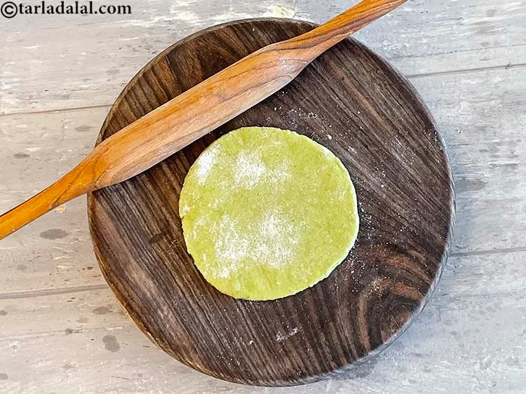 Step 27 – <meta charset="UTF-8" /> Roll each portion of the dough into a 75 mm. (3&rdquo;) diameter …