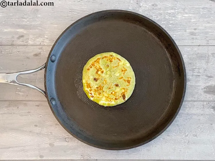 Step 36 – Flip over and your <strong>paneer stuffed green pea paratha | matar paneer paratha | healthy …