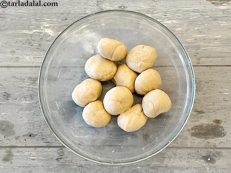 Step 12 – Divide the dough into 10 equal parts.