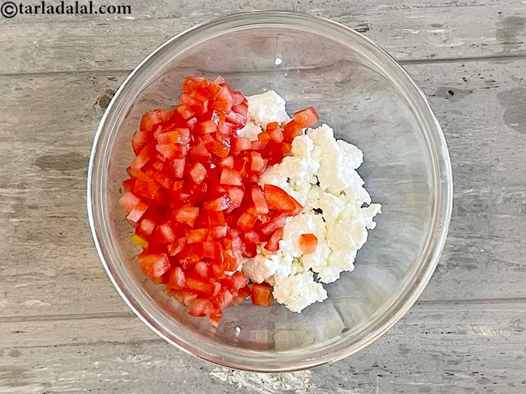 Step 14 – Add&nbsp;<meta charset="UTF-8" />3/4 cup&nbsp;deseeded and&nbsp;<a href="glossary-chopped-tomatoes-779i">chopped tomatoes</a>.&nbsp;Tomatoes&nbsp;are extremely rich source of&nbsp;<a href="https://www.tarladalal.com/recipes-for-Lycopene-Diet-1175">Lycopene</a>. Tomatoes are a …