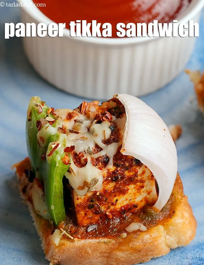 Step 25 – Serve <strong>paneer tikka toast</strong> immediately.&nbsp;