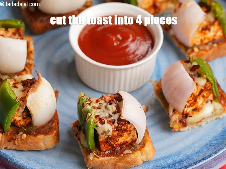 Step 24 – Cut the toast into 4 pieces.