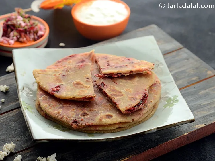 Step 23 – Serve<strong> paneer vegetable paratha for kids, toddlers </strong>lukewarm. Try and serve it with a bowl …