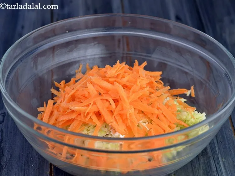 Step 20 – Then grate the carrot. Again grate it thick and not thin.&nbsp;
