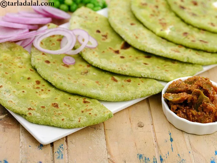 Step 37 – Serve <strong>paneer stuffed green pea paratha | matar paneer paratha | healthy paneer green peas …