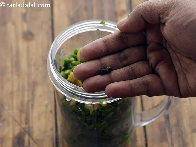 Step 8 – Add whole black peppercorns.