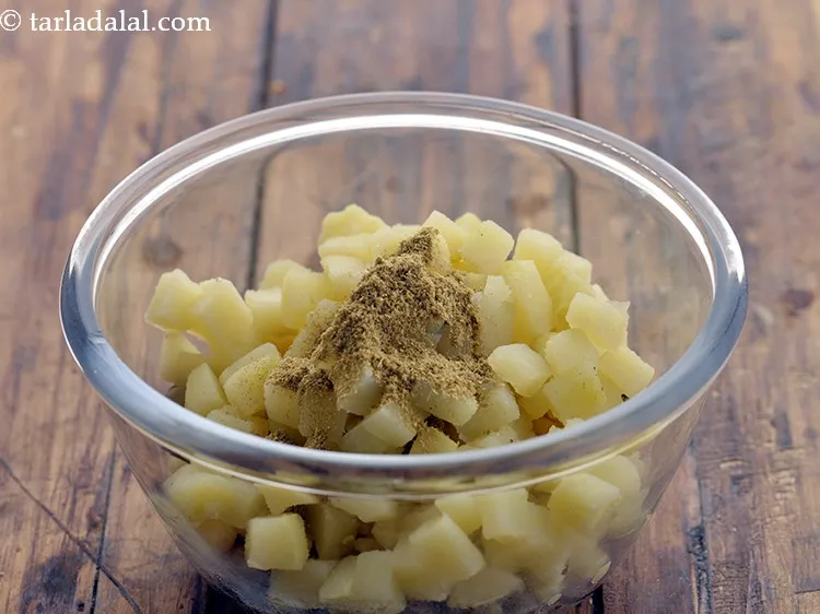Step 23 – Add coriander-cumin seeds powder for an earthy flavour.