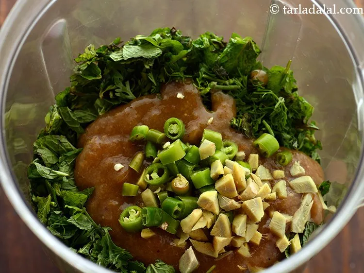 Step 21 – Add ginger and green chillies. You can adjust the green chillies according to your preference …