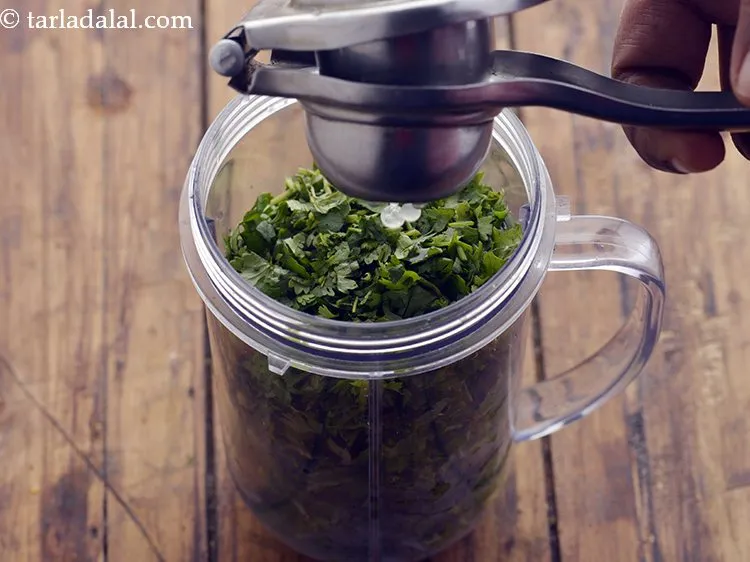 Step 5 – Add lemon juice. It will prevent the mint pani from turning dark and stay fresh …