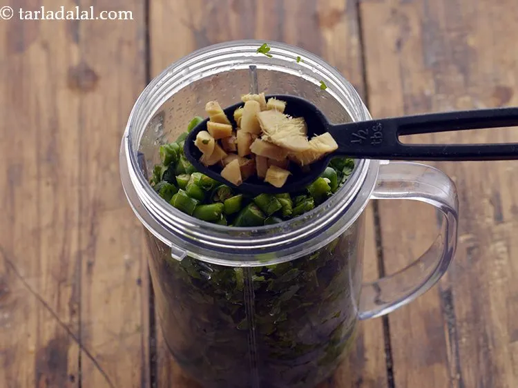 Step 7 – Add roughly chopped ginger.