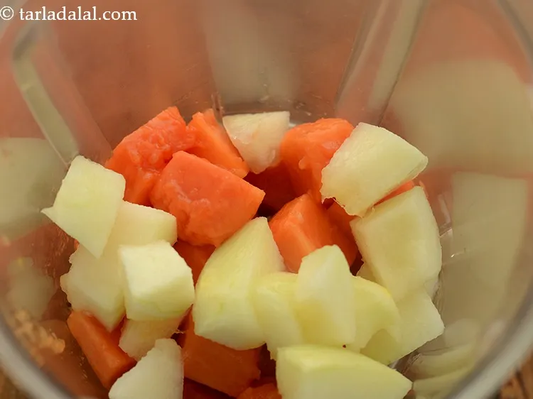 स्टेप 4 – खरबूजा डालें।