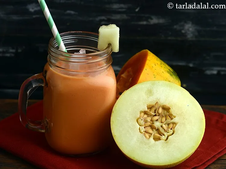 स्टेप 12 – <strong>पपीता खरबूजा स्मूथी</strong> को | <strong>तरबूज पपीता स्मूदी | पपीता …