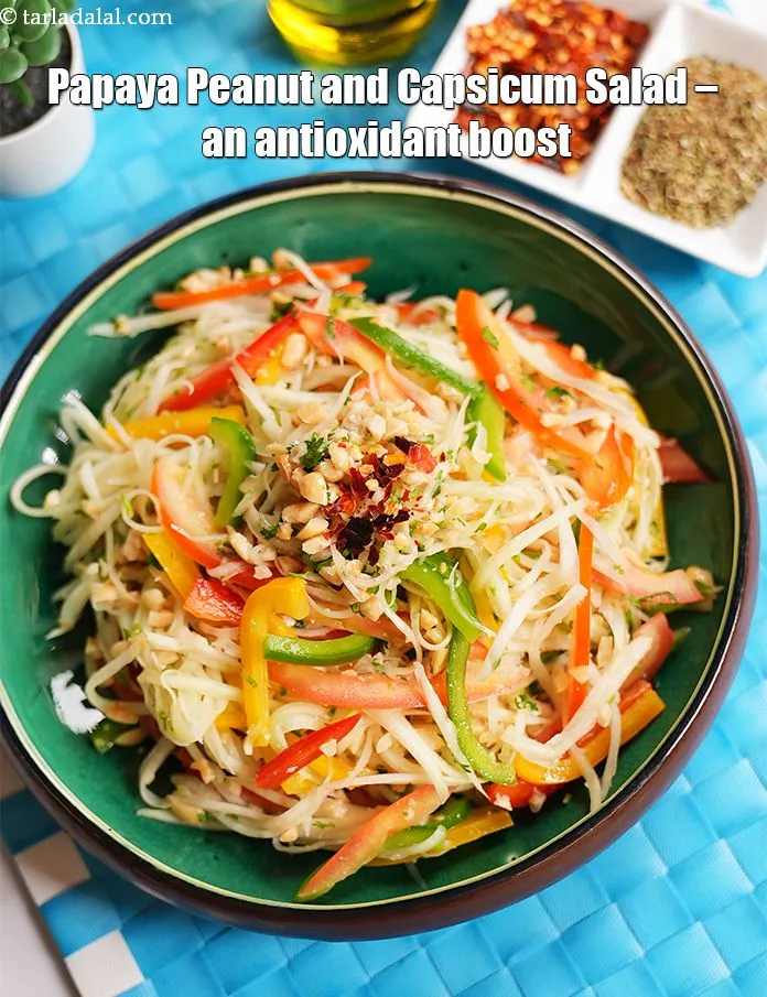 Step 29 – <strong>Papaya Peanut and Capsicum Salad &ndash; an antioxidant boost.&nbsp;</strong>