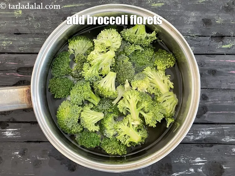 Step 18 – Add broccoli florets.