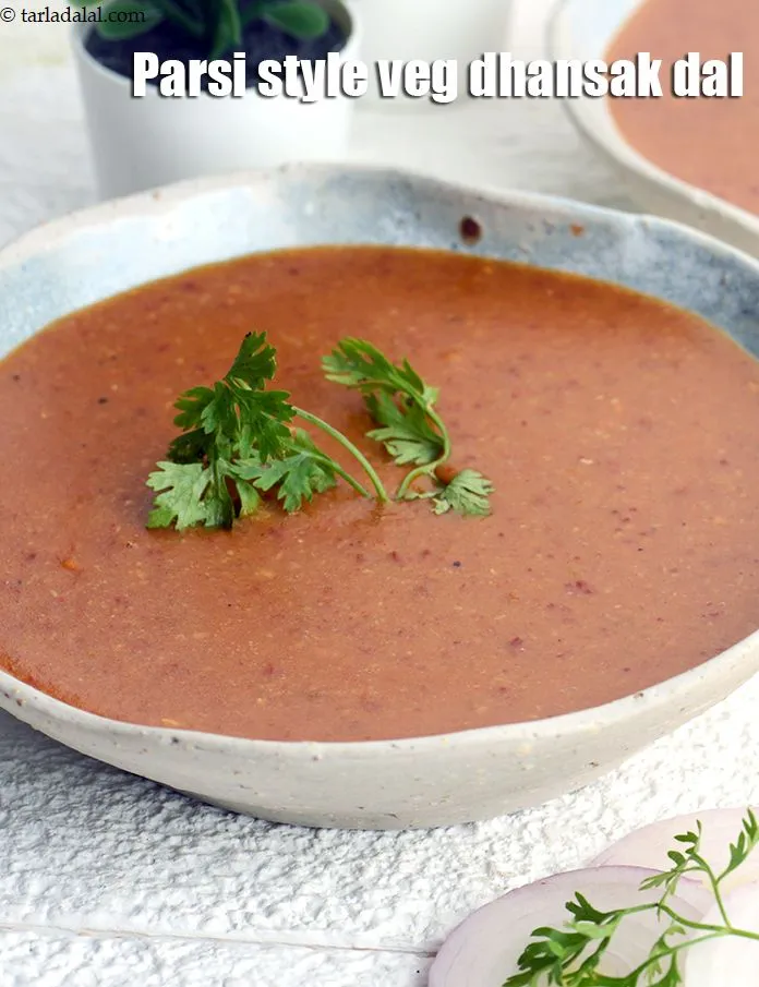 Step 43 – Serve <strong>dhansak dal | Parsi style veg dhansak dal | healthy vegetable dhansak |</strong> hot.