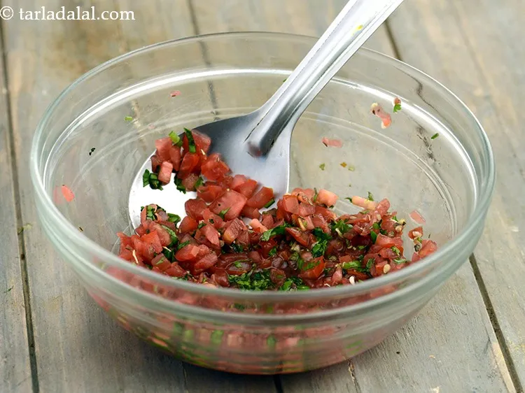 Step 26 – Add the salsa. See above how to make the salsa.
