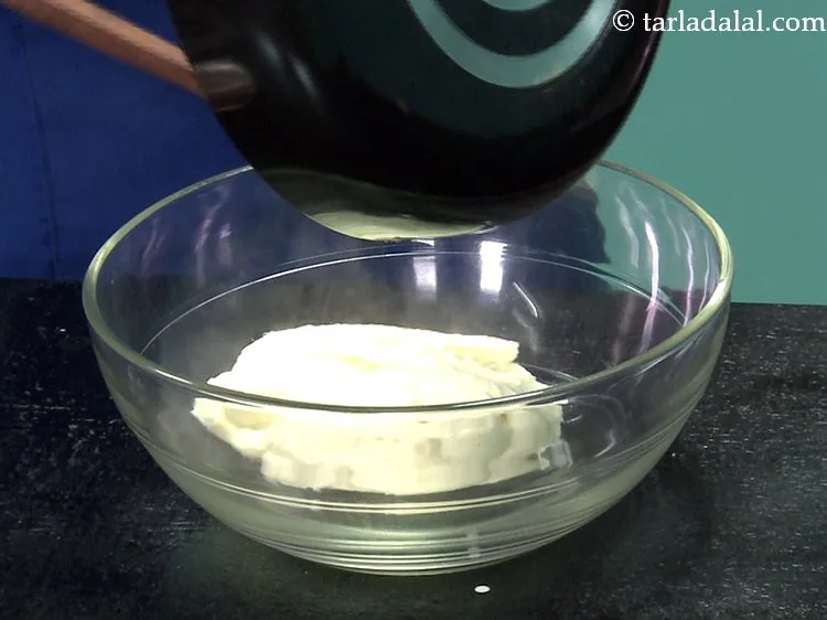 Step 8 – At this stage, transfer the mixture into a deep bowl.&nbsp;