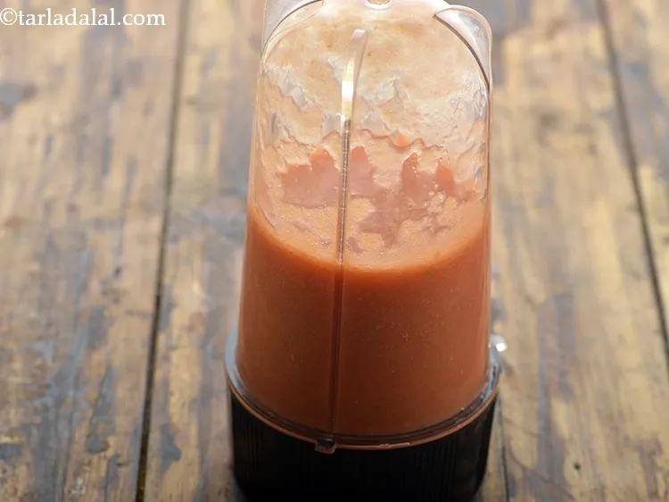 Step 19 – Blend them in a mixer to a smooth pulp without using any water. Keep the …