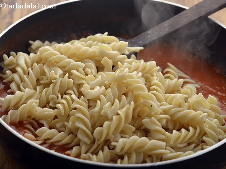 Step 28 – Add the fusilli. While we have used fusilli pasta, you can make use of any …