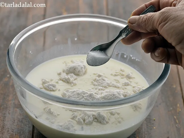 Step 18 – Add the plain flour and salt. Refined flour will act as a thickening agent and …