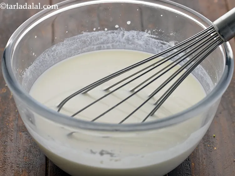 Step 19 – Whisk well till no lumps remain. Keep aside.