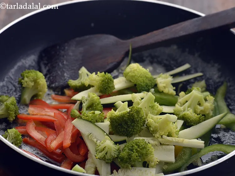 Step 26 – Add the broccoli. You can use any veggies like carrots, green peas, french beans or …