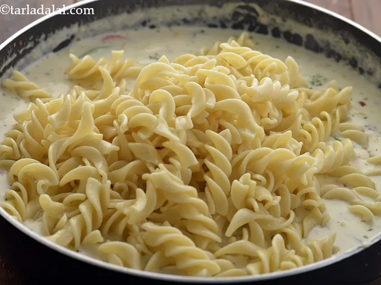 Step 34 – Add the fusilli pasta. You can even make use of penne or macaroni pasta whose …
