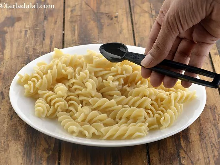 Step 19 – Drizzle about 1/2 tsp oil onto it.