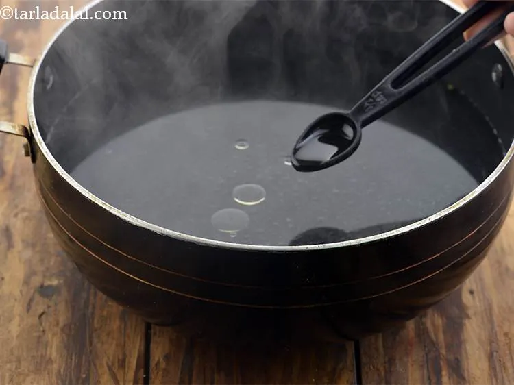 Step 12 – Add 1/2 tsp oil to it.