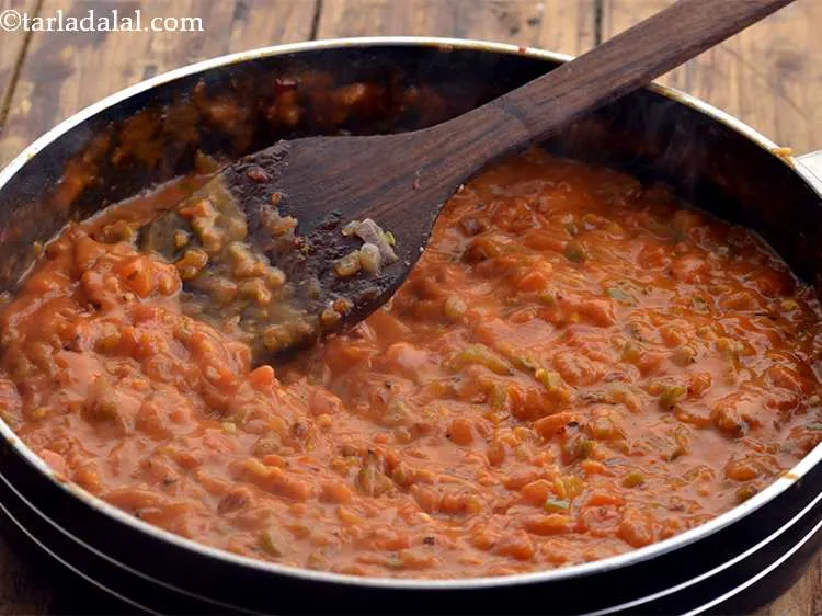 Step 39 – Mix well and cook on a medium flame for another 1 to 2 minutes, while …