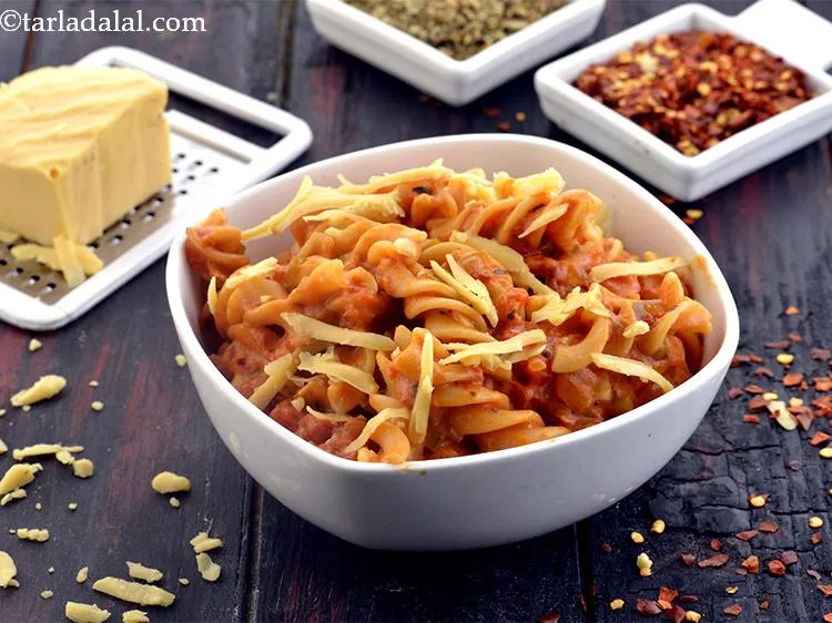 Step 44 – Serve the&nbsp;<strong>red sauce pasta | pasta in red sauce | Indian style red sauce pasta …