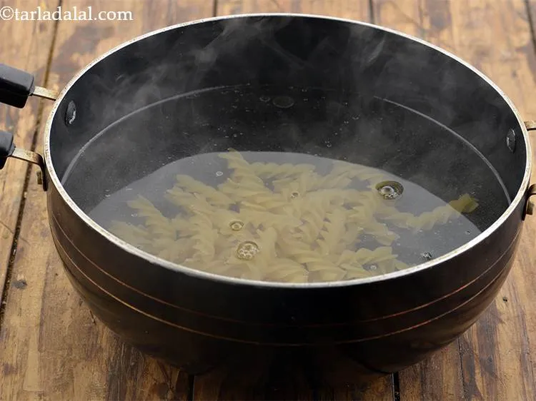 Step 14 – Let the water come to a rapid boil. Once it starts boiling, add the pasta. …