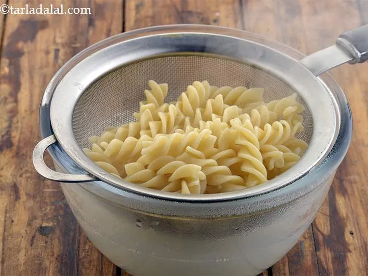 Step 16 – Drain well using a strainer and throw the water away.