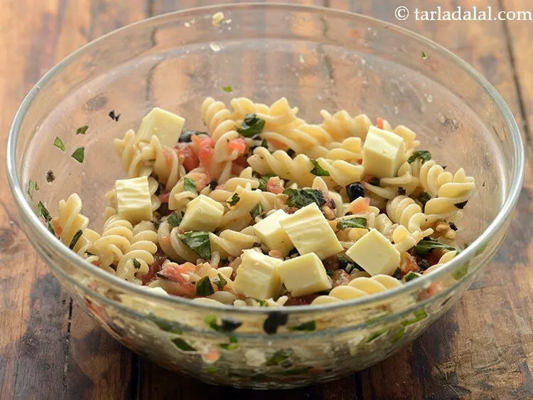 Step 13 – Add cheese cubes.