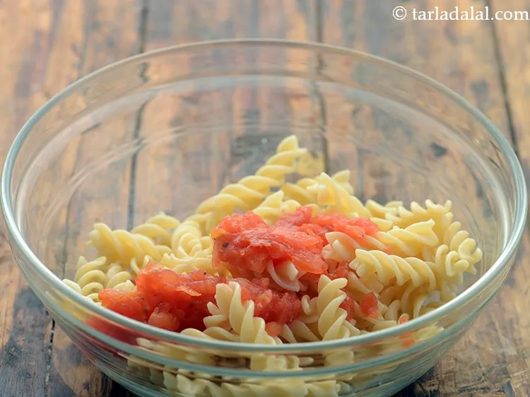 Step 8 – Add blanched and chopped tomatoes.