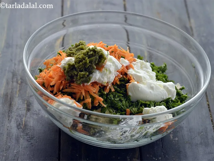 Step 12 – Add the <a href="https://www.tarladalal.com/How-To-Make-Green-Chilli-Paste-42729r" target="_blank">green chilli paste</a>. We prepare and keep in an air-tight container. …