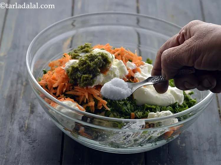 Step 13 – Add the oil and salt.