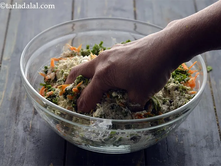 Step 14 – Combine all the ingredients using your hands.