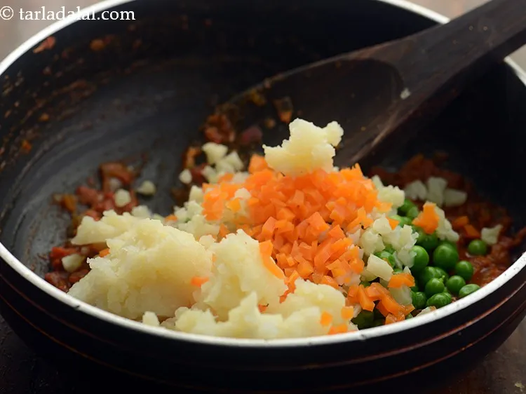 Step 19 – Add potatoes.