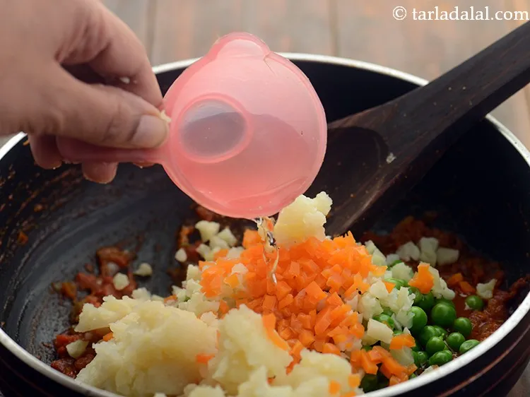 Step 20 – Add &frac14; cup of water.