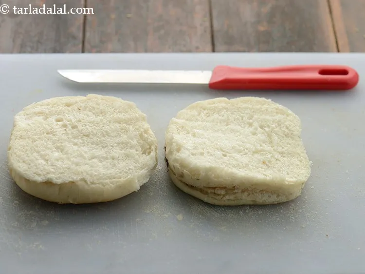 Step 24 – To prepare&nbsp;<strong>pav bhaji burger recipe | Indian style pav bhaji burger |&nbsp;pav bhaji burger made …