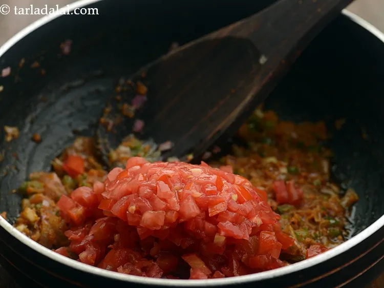 Step 8 – Add the tomatoes. If you are lazy to chop then simply puree them to a …