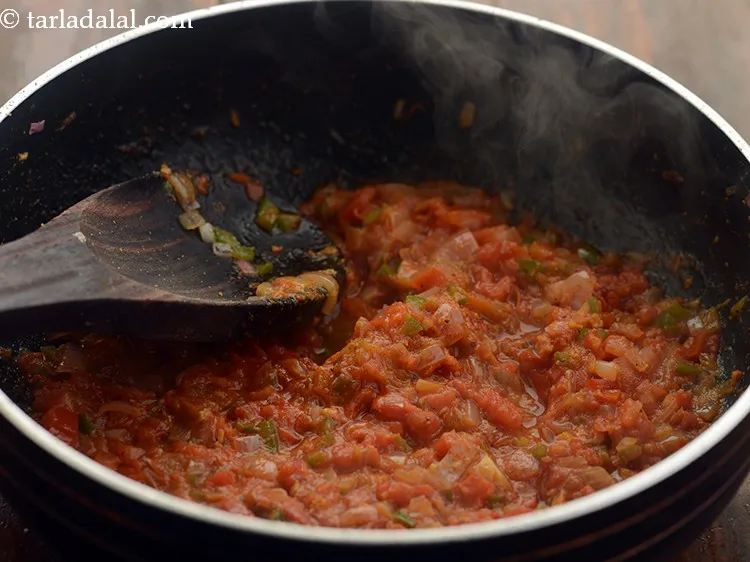 Step 10 – Mix well and cook on a medium flame for 2 to 3 minutes, while stirring …