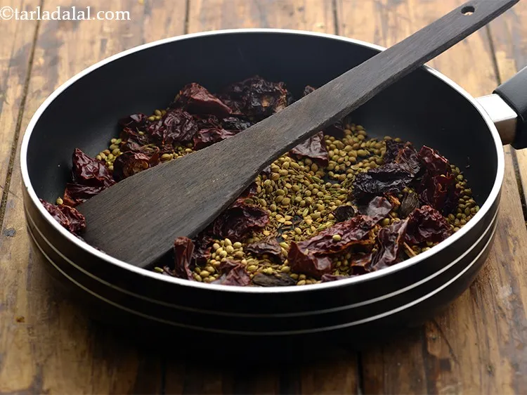 Step 9 – Dry roast on a medium flame for 3 minutes or until they are fragrant. If …