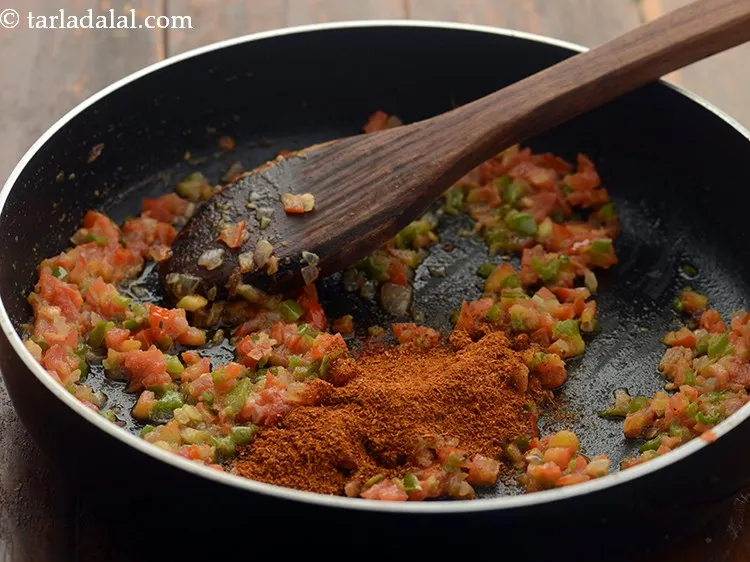 Step 10 – Add pav bhaji masala.
